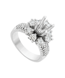 Vỏ nhẫn Kim cương Vàng trắng 18K PNJ 00DDW002747